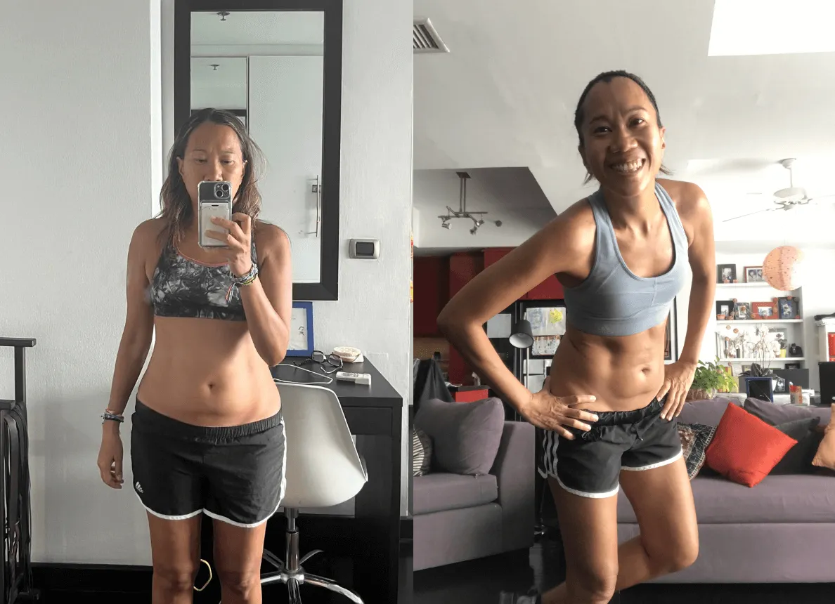 Tatch before and after building the Reverse ME Method